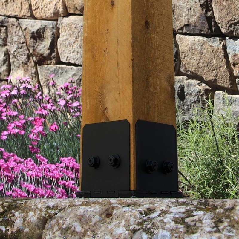 Durable Post Base 6x6 Wood Posts Pergolas Decks Elevated Design Hardware Kit New