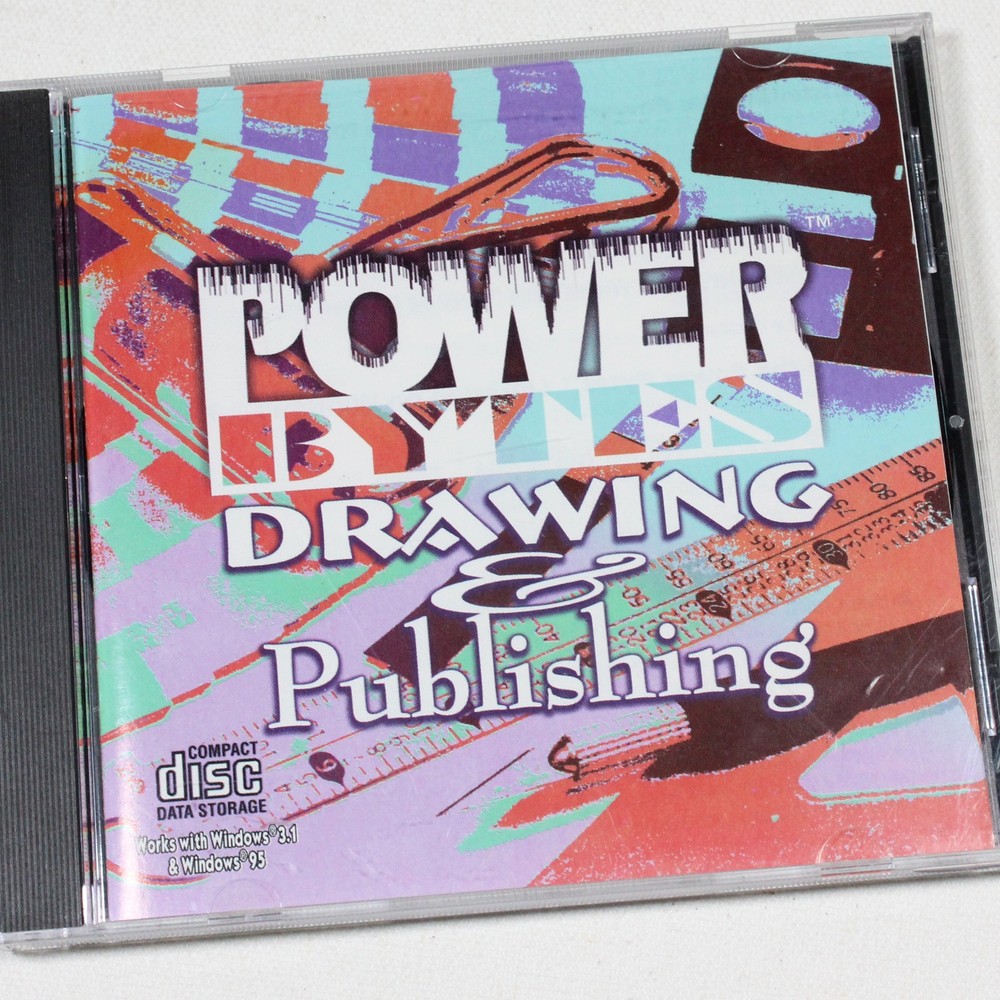 Power Bytes: Drawing & Publishing (PC, 1996) Digital Impact, CD-ROM - Mint Disc