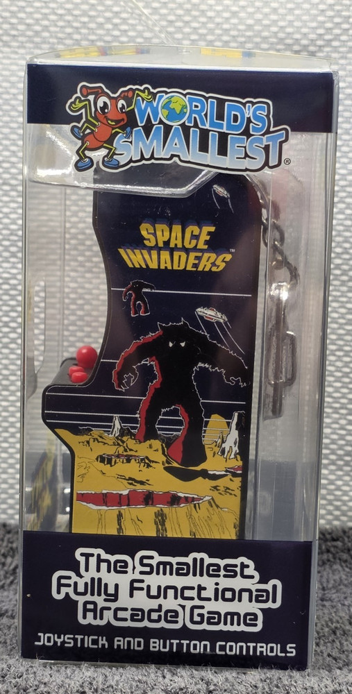 Super Impulse Tiny Arcade Space Invaders Key Chain Fully Functional Arcade Game