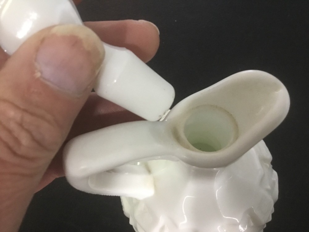 White Milk Glass Cruet