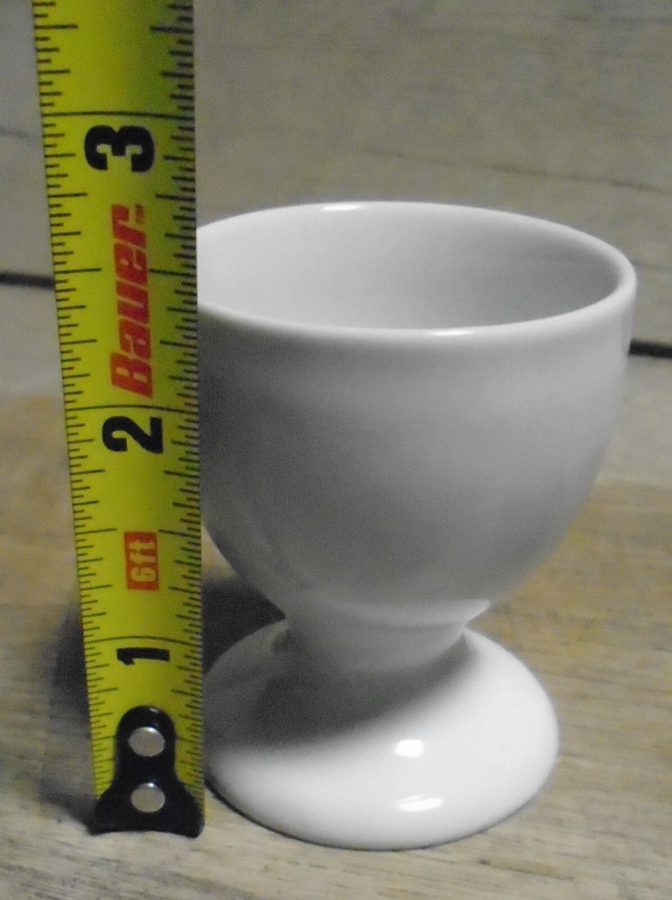 2 Egg Cups Solid White Porcelain Breakfast service Collectible Decor