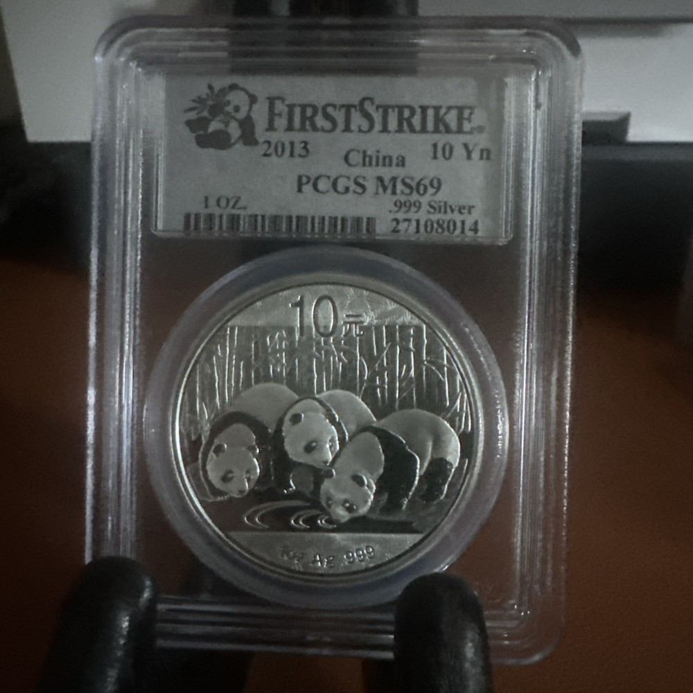 🇨🇳 2013 China Silver Panda — PCGS MS69 🔥 First Strike Label