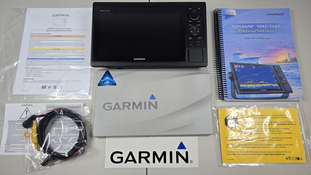 Garmin GPSMAP 1042xsv Chartplotter Fishfinder + Cables Manuals Cover.