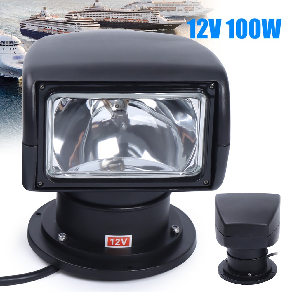 Marine Searchlight Remote Control Boat Spot Light Boat Search Light 100W DC12V