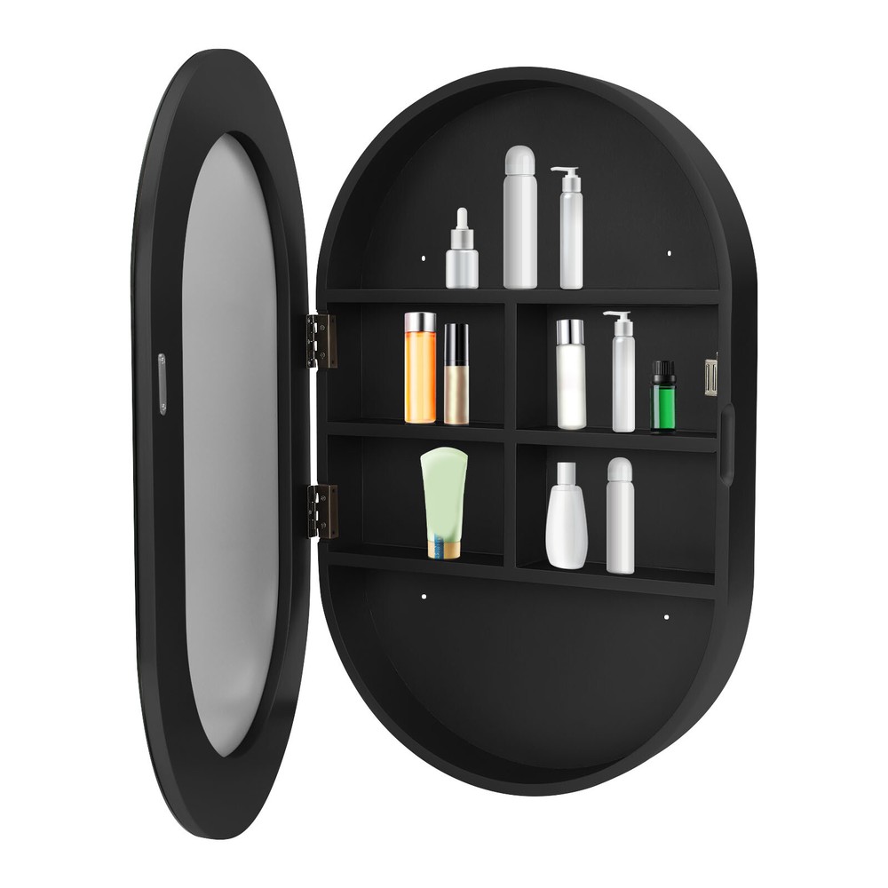 Wall Storage Cabinet Mirror Wall Mount Oval Mirror Cabinet For Bathroom Storage