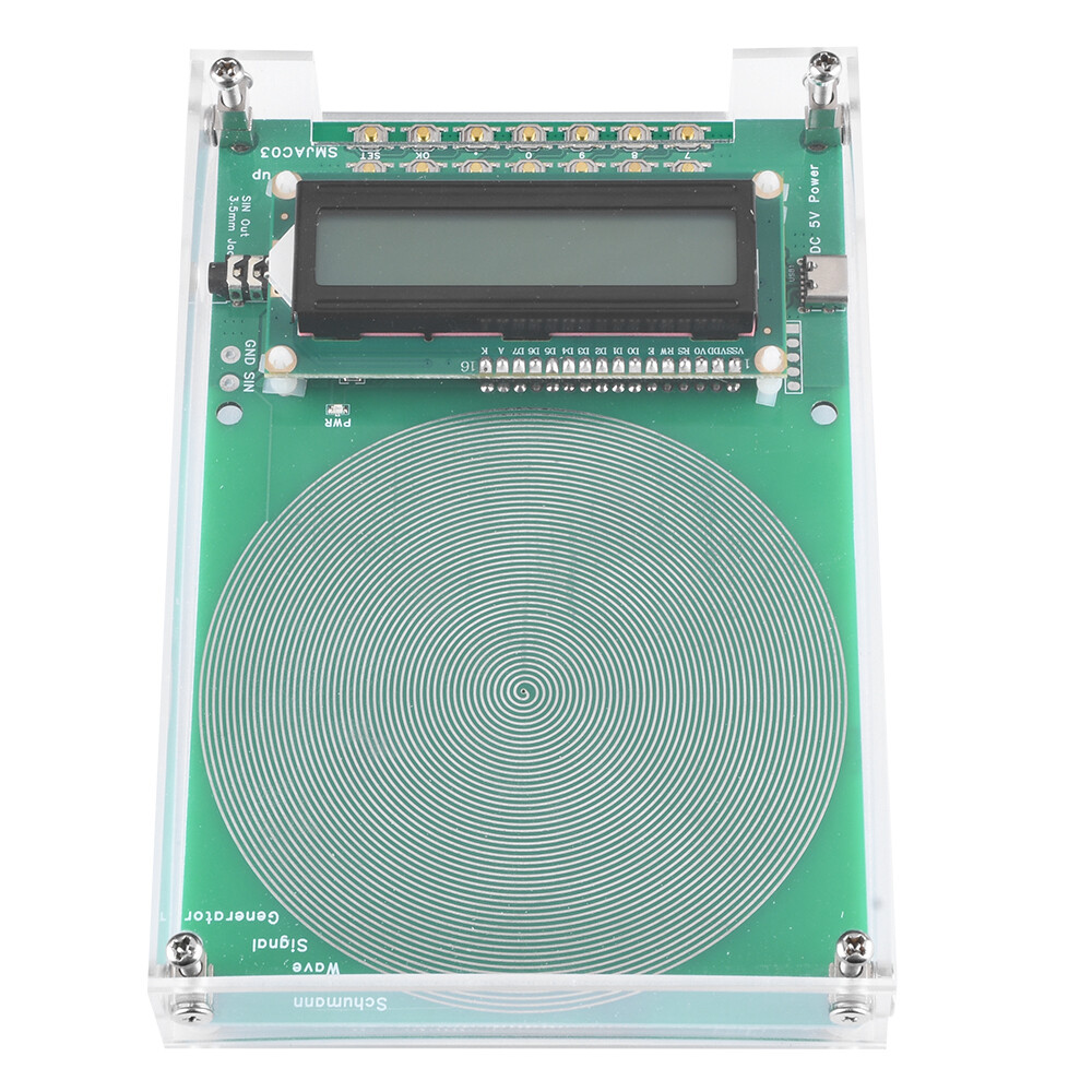Schumann Wave Generator Pulse Sine Frequency +3.5MM Audio Output Connector +Case