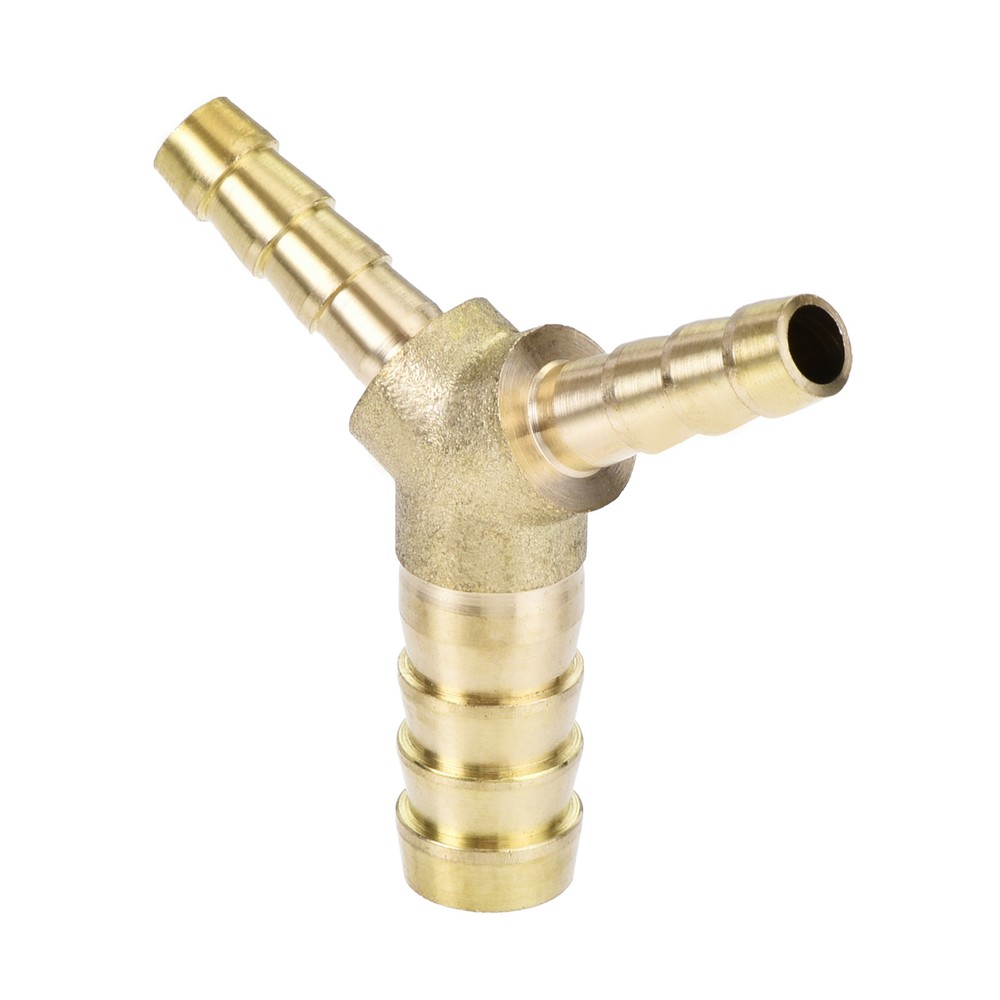 Reducing Barb Hose Fitting Y Shape Pipe Connector Brass 3/8"x1/4"x1/4"
