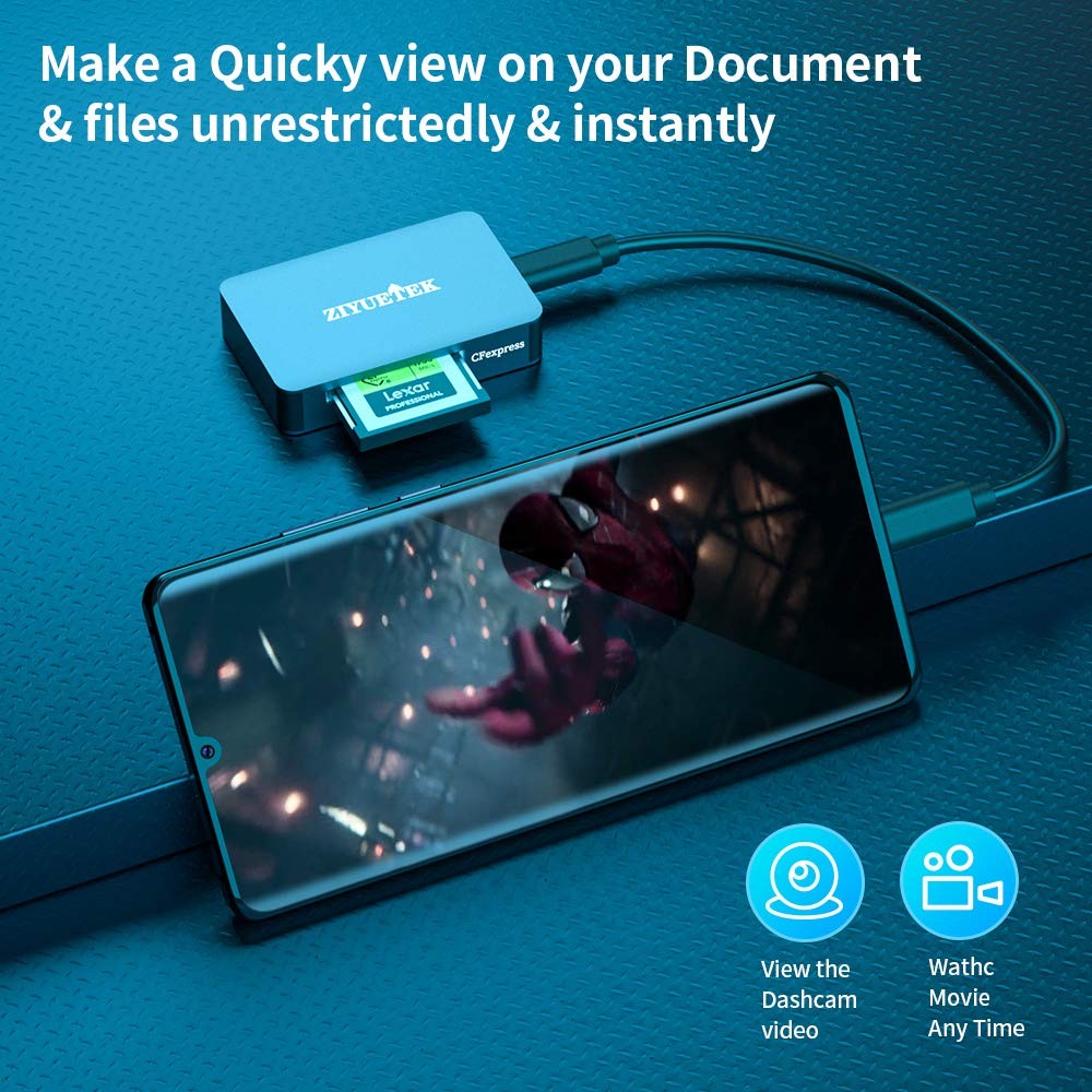 CFexpress Card Reader USB 3.1 Aluminum caseing cfexpress Type b Grey