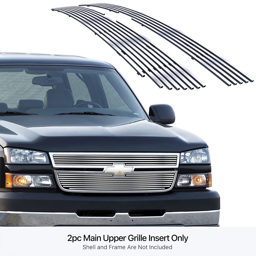 For 2006 Chevy Silverado 1500 HD SS Upper Stainless Chrome Billet Grille Insert