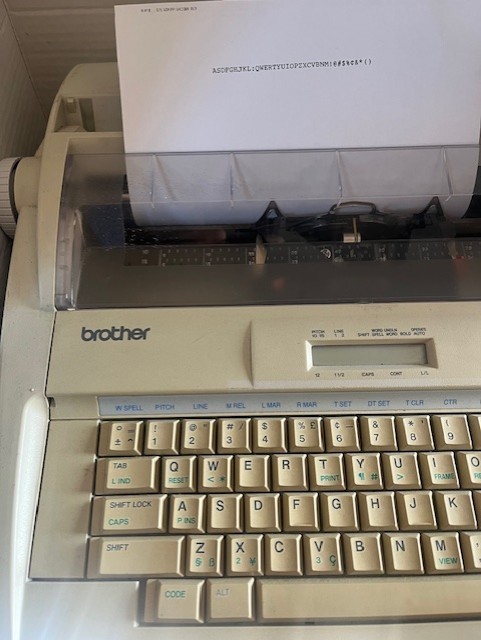 Brother Model ML300 Electronic Typewriter Word Processor With Keyboard cover