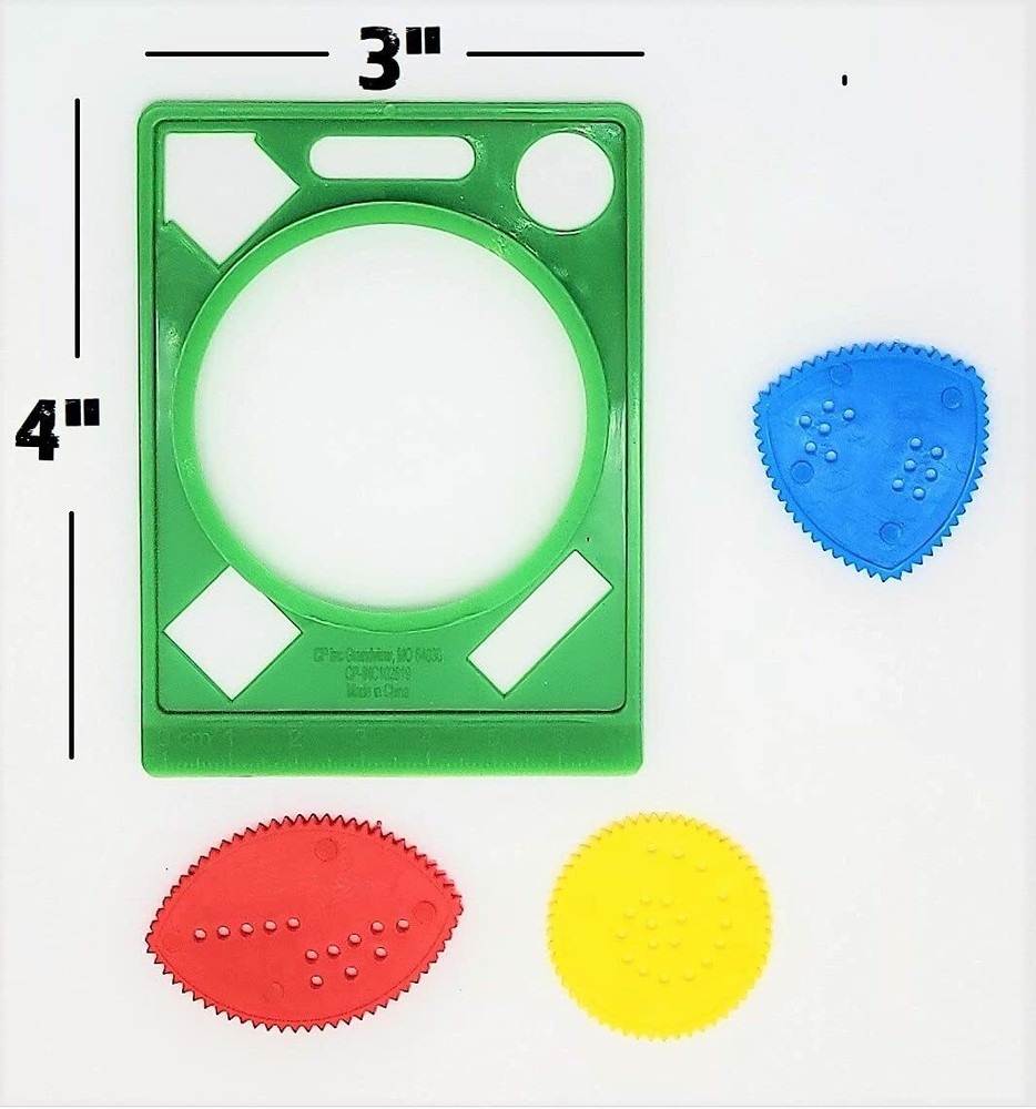 Solid Spiral Shape Plastic 4" Stencil Assortment (12 Pack) Ruller Drawing