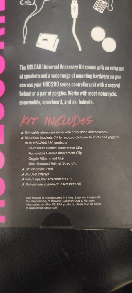 UCLEAR UNIVERSAL ACCESSORY KIT FOR HBC200 SERIES