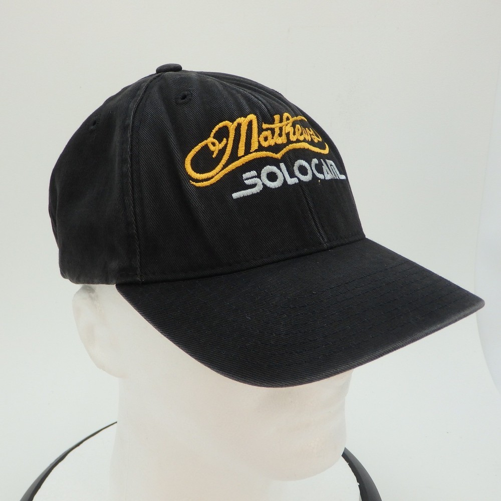 Mathews SOLOCAM Black Baseball Cap Embroidered Logo Snapback Adjustable