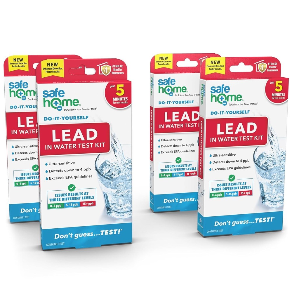 Easy Use Lead Kit for Drinking Water - 4 Pack with Support Included