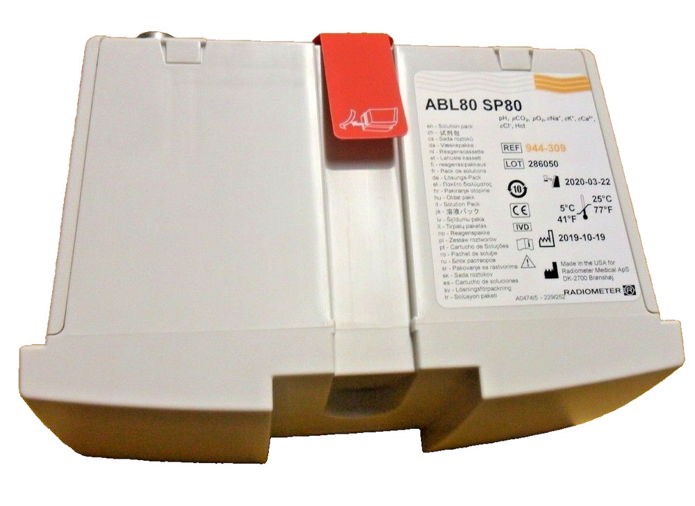 RADIOMETER ABL80 SP80 Solution Pack 944-309 & SC80 Sensor Cassette 945-779
