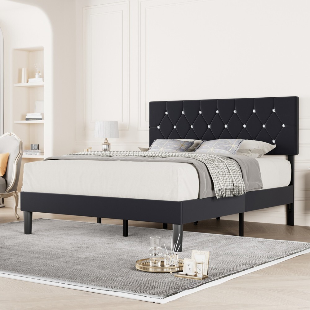 Queen King Size Upholstered Headboard Only Velvet Button Tufted Adjustable Bed
