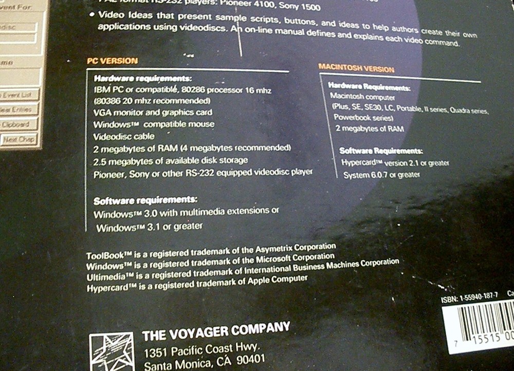THE VOYAGER VIDEODISC TOOLKIT FOR INTERACTIVE VIDEO MAC VERSION