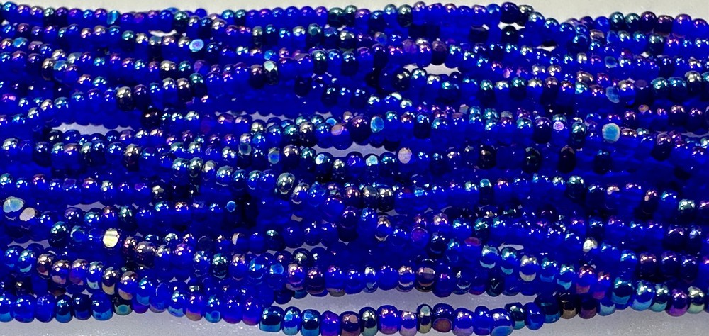 Hank of 13/0 Cut Seed Beads - Navy Iris