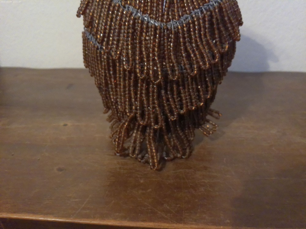 Large Beaded Owl Figure