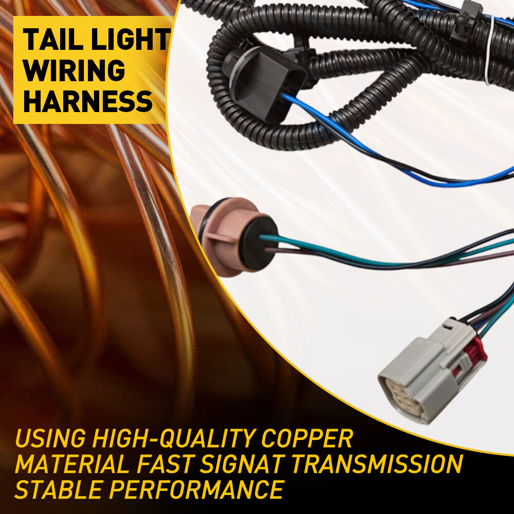 Right Tail Light Socket Wiring Harness For 16-19 Chevy Silverado GMC 1500 2500HD