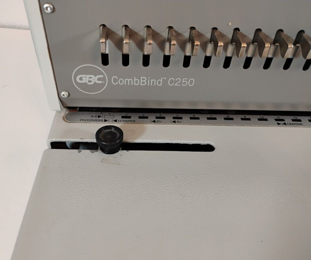 GBC CombBind C250 Binding Machine Model 7400016 Book Binding Press Bindings Incl