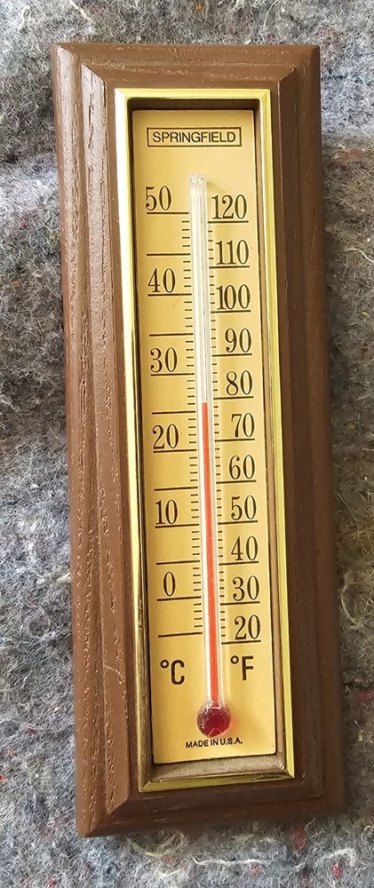 Vintage Springfield plastic thermometer works