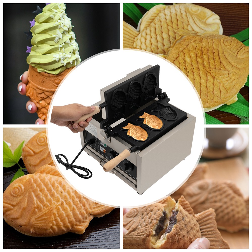 Non-stick Electric Taiyaki Maker Waffle Maker Machine Fish Baker Machine HOT