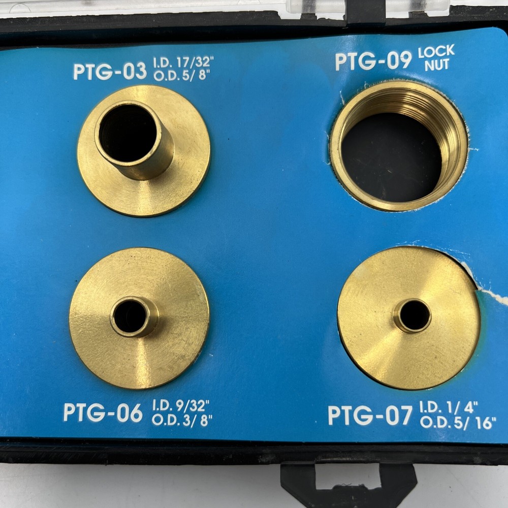 Router Template Guide Set, 8-Piece Solid Brass Guides w/ Carrying Case