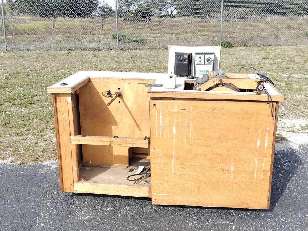 Custom Leeson Speedmaster Roller Press Table w Motor + Gearbox - 4 Cable or Wire