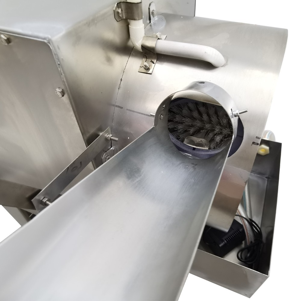 Single Row Electric Egg Shell Washer Cleaner Auto Egg Surface Washing Machine