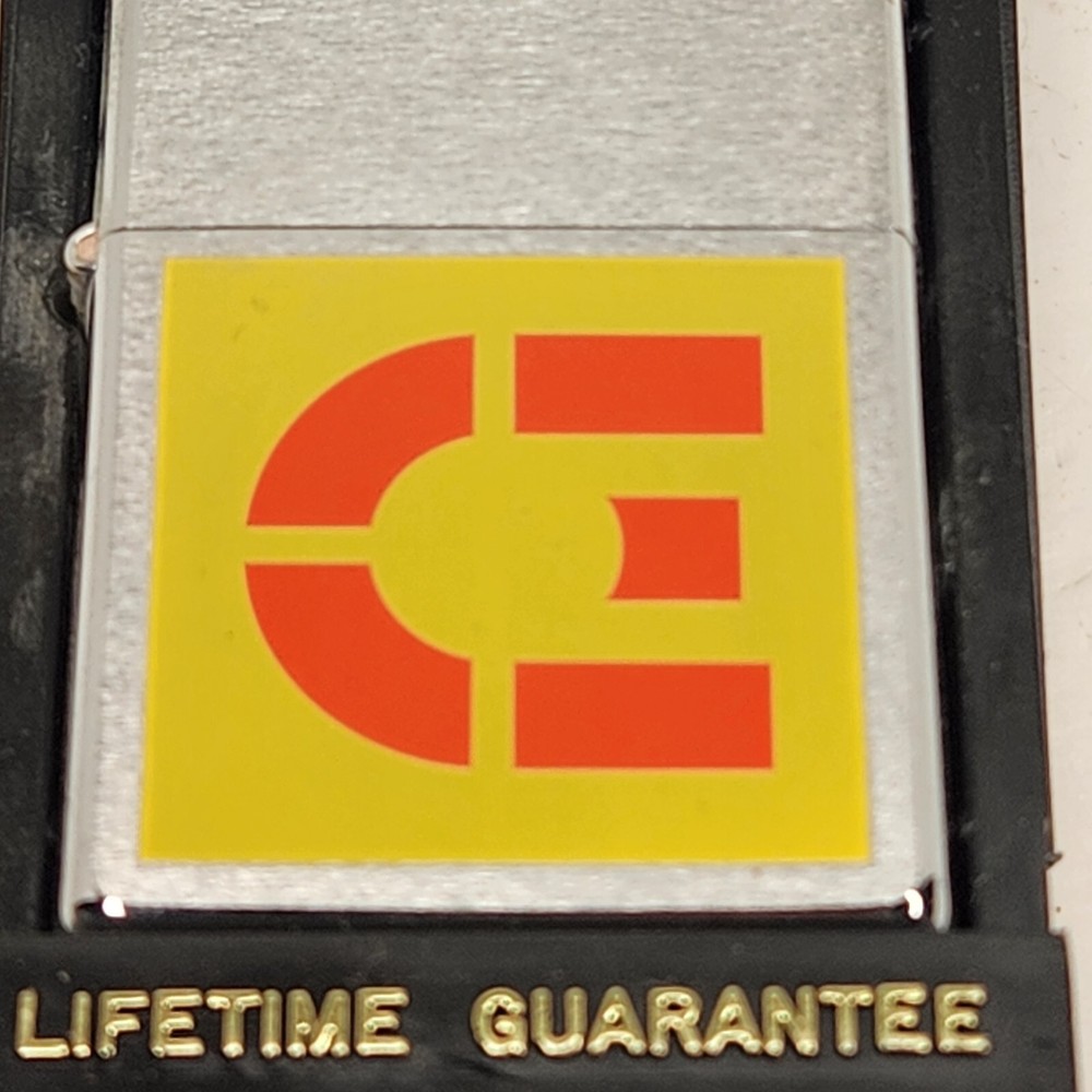 1998 Zippo Lighter Custom Brand Yellow Red C E - New