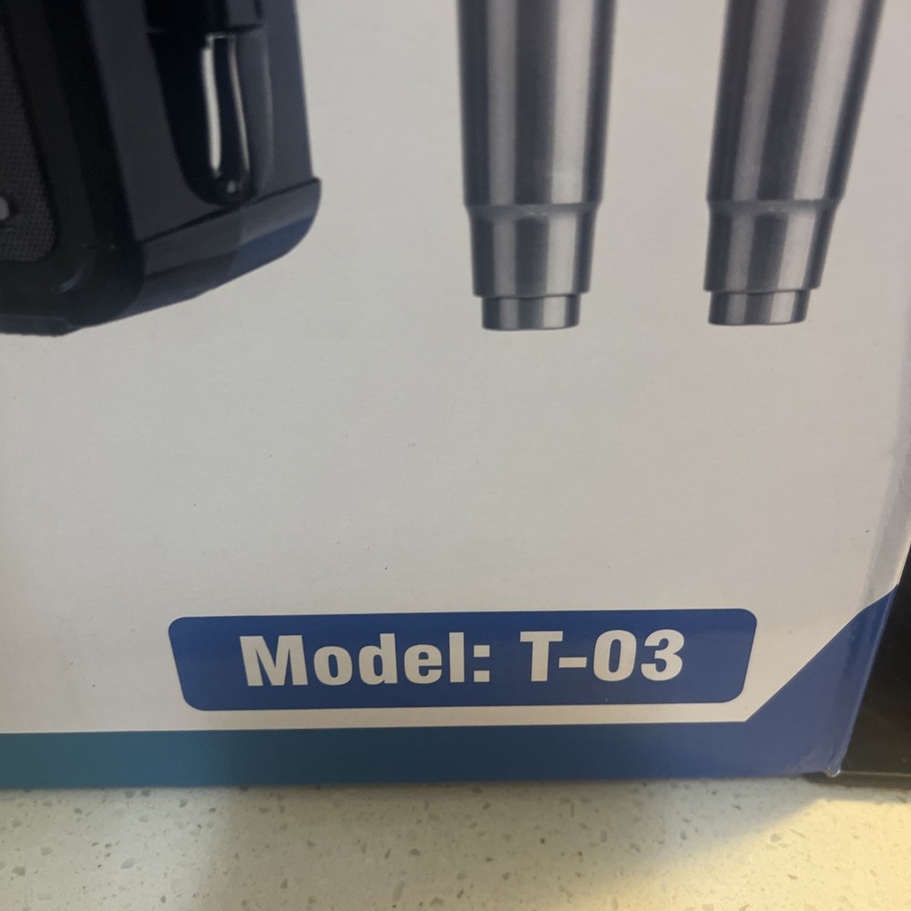 Karaoke Machine, Portable Bluetooth Karaoke Speaker with 2 Wireless Microphones