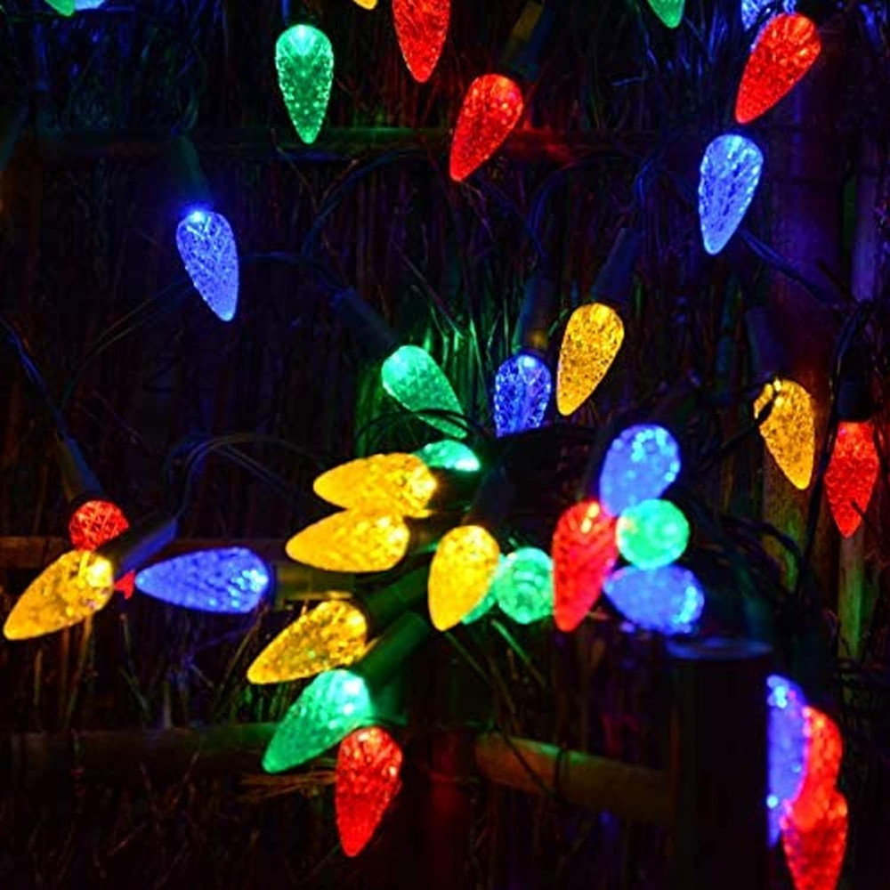 C6 Battery Operated Christmas Lights, 2 Pack Total 100LED 34FT Multi-Colored ...