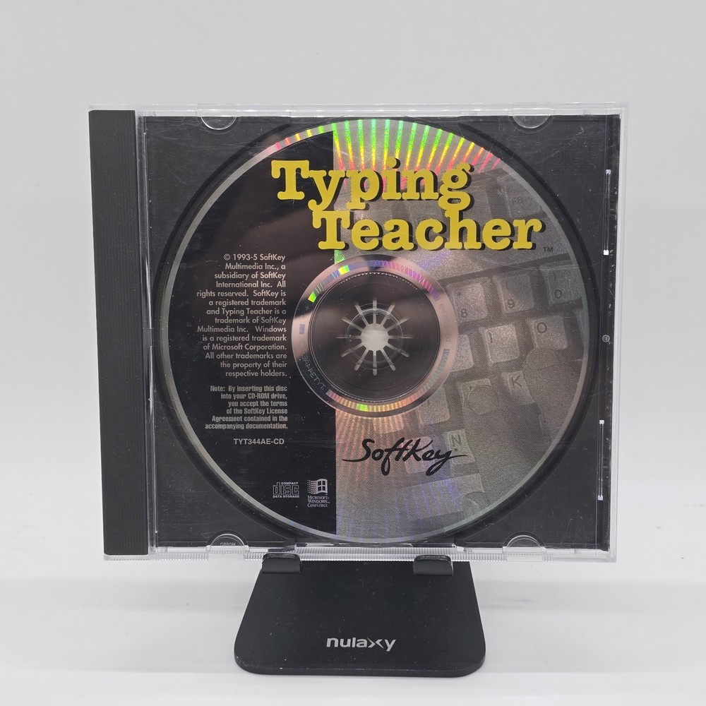 SoftKey Typing Teacher 1993 PC CD-ROM - Windows 3.1 or Higher
