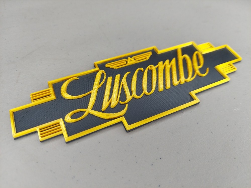 Luscombe Aircraft Airplane Instrument Panel Emblem 3D Printed