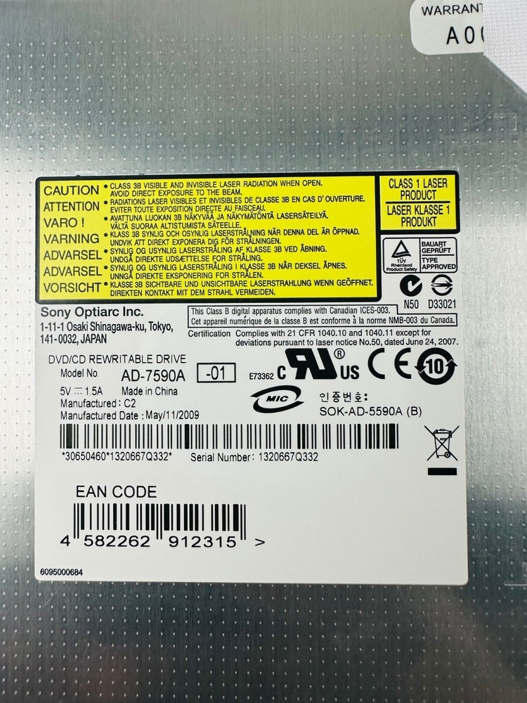 Sony AD-7590A AD7590A-01 DVD/CD Rewritable Drive