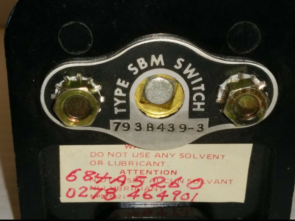 GENERAL ELECTRIC 793B439-3 TYPE SBM SWITCH, ROTARY CAM