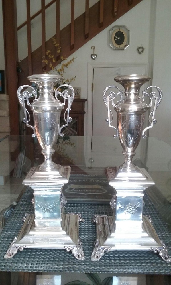 Antique Sterling Silver Candlesticks