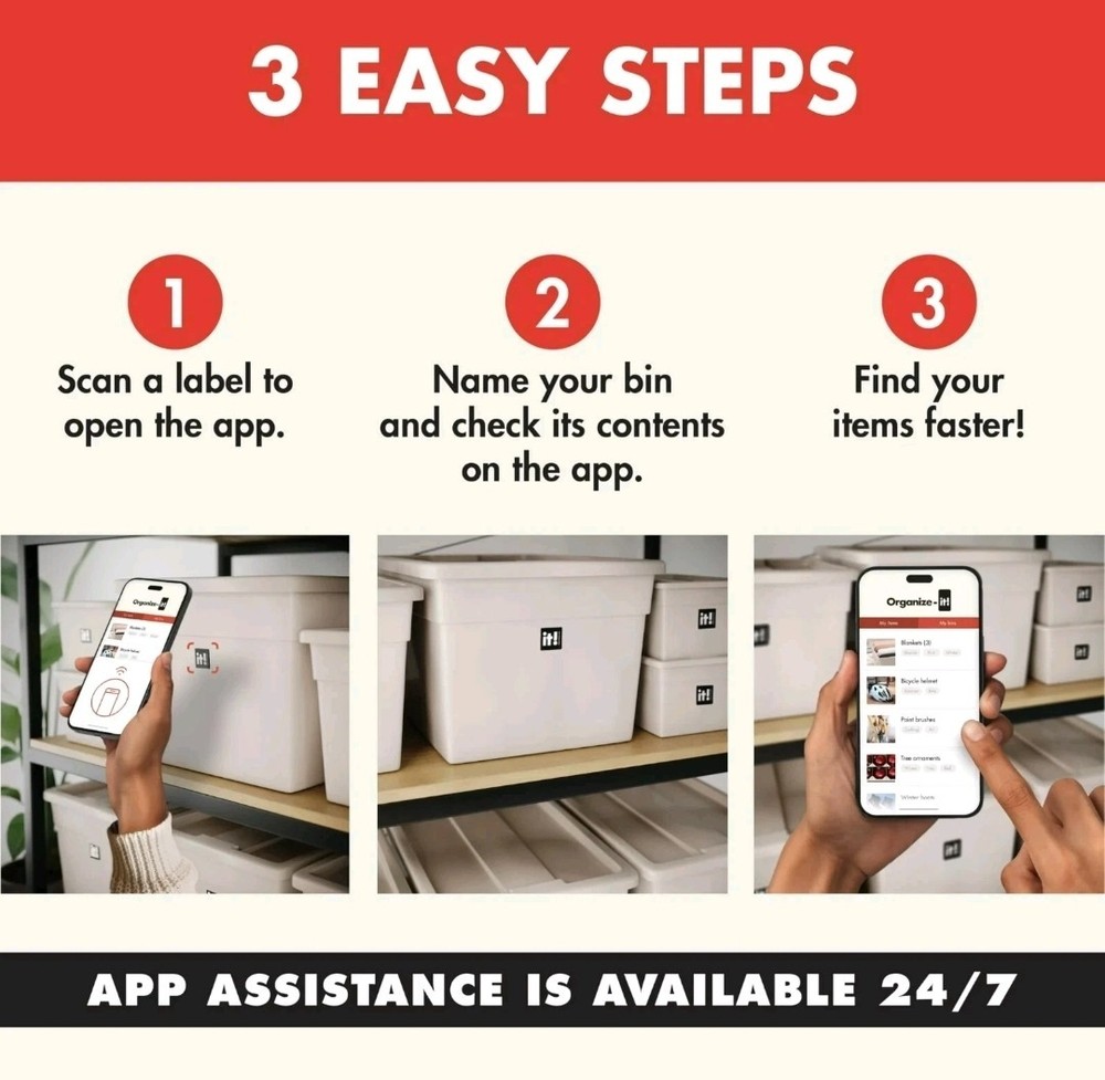 Organize-it Smart Label System - Smart NFC Label System