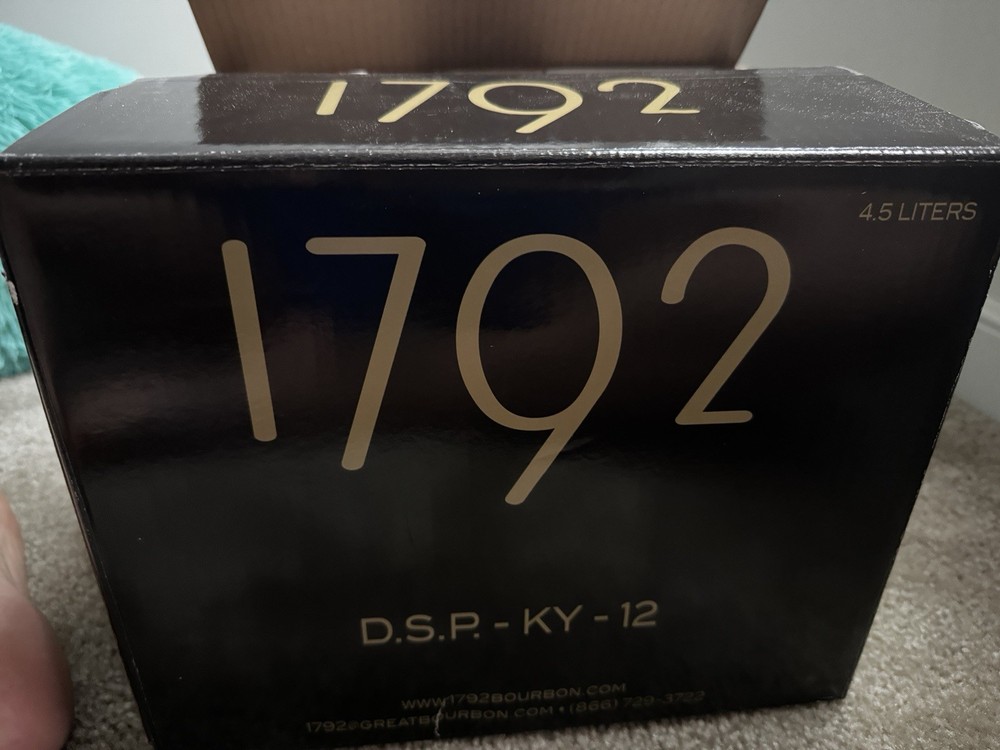 1792 full proof empty Single Barrel Select Kentucky bourbon Straight plus box