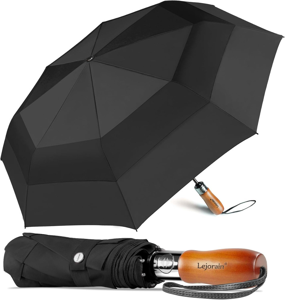 Large Compact Golf Umbrella - Oversized Auto Open Close Folding Golf Umbrella Tr