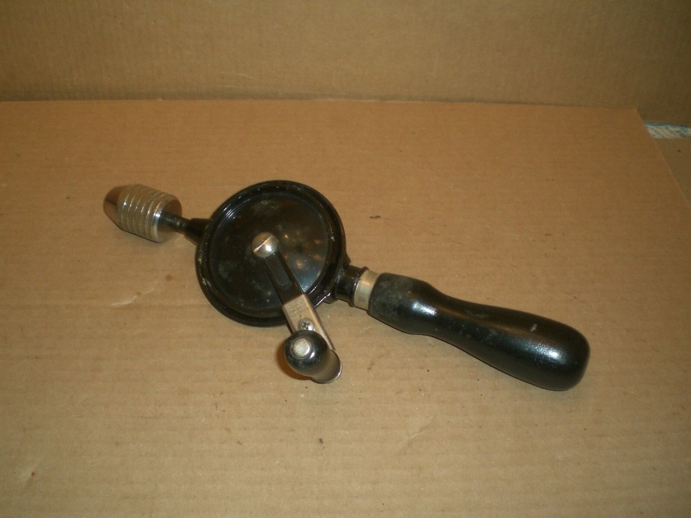 Vintage Stanley Bell System B Hand Crank Drill Egg Beater