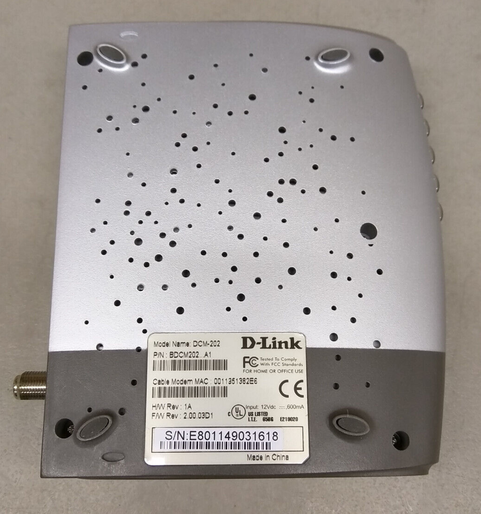 D-Link DCM-202 Cable Modem EUC Ethernet USB Stand CD-ROM