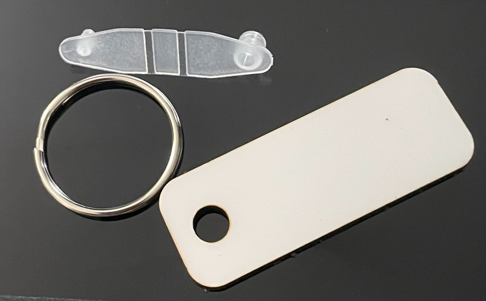 USA 40sets Sublimation Blanks Small Rectangular Keychains Double Sided MDF 