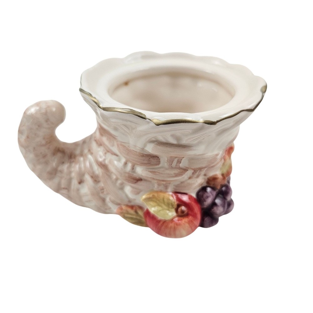 Cracker Barrel Serve Ware Creamer Lidded Sugar Cornucopia Thanksgiving NIB