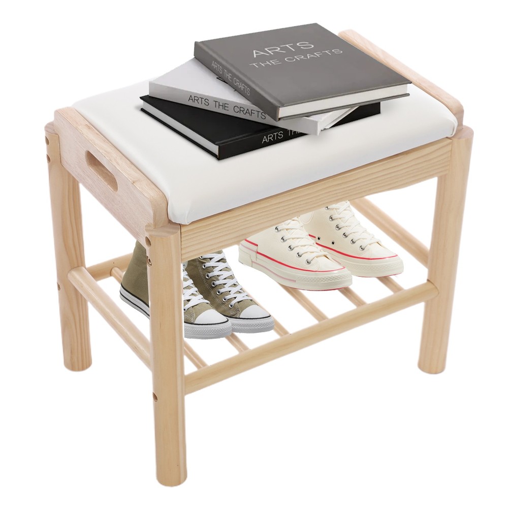 Stylish Shoe Bench with Cushion – Comfortable Entryway Storage Solution