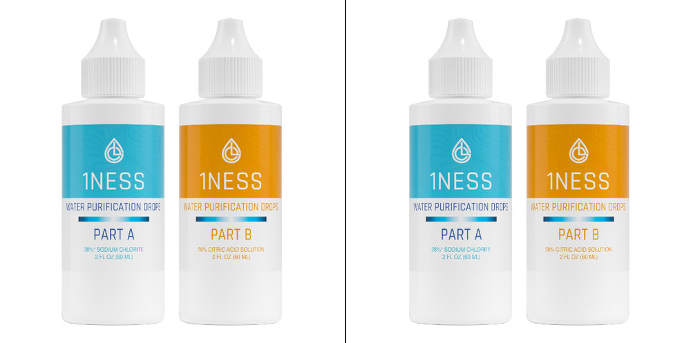1ness Water Purification Drops CitricKit – 2oz Plastic – 2-Pack