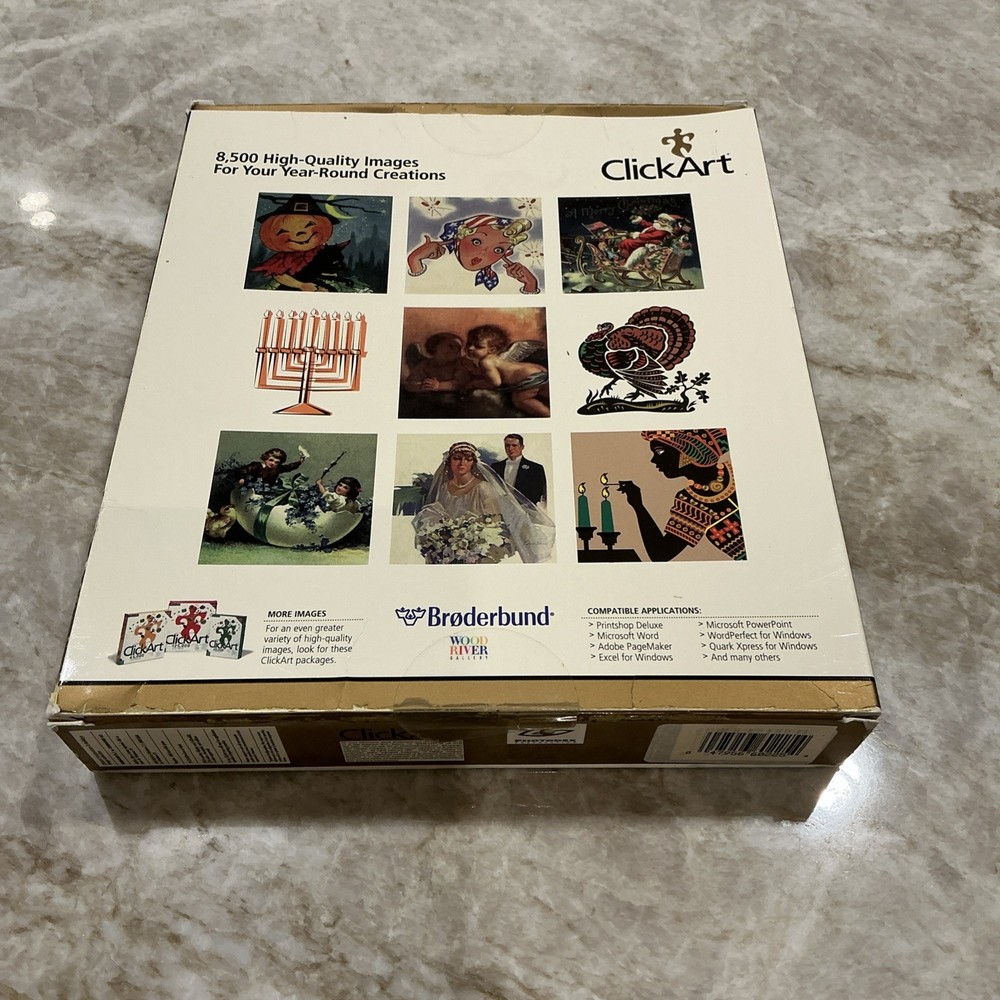 Broderbund ClickArt Celebrations & Holidays PC CD-ROM Big Box Software