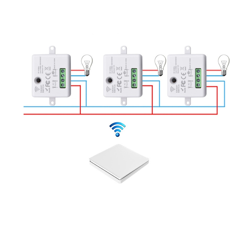 New 433MHz Wireless Remote Control Kinetic Self-powered Wall Light Switch
