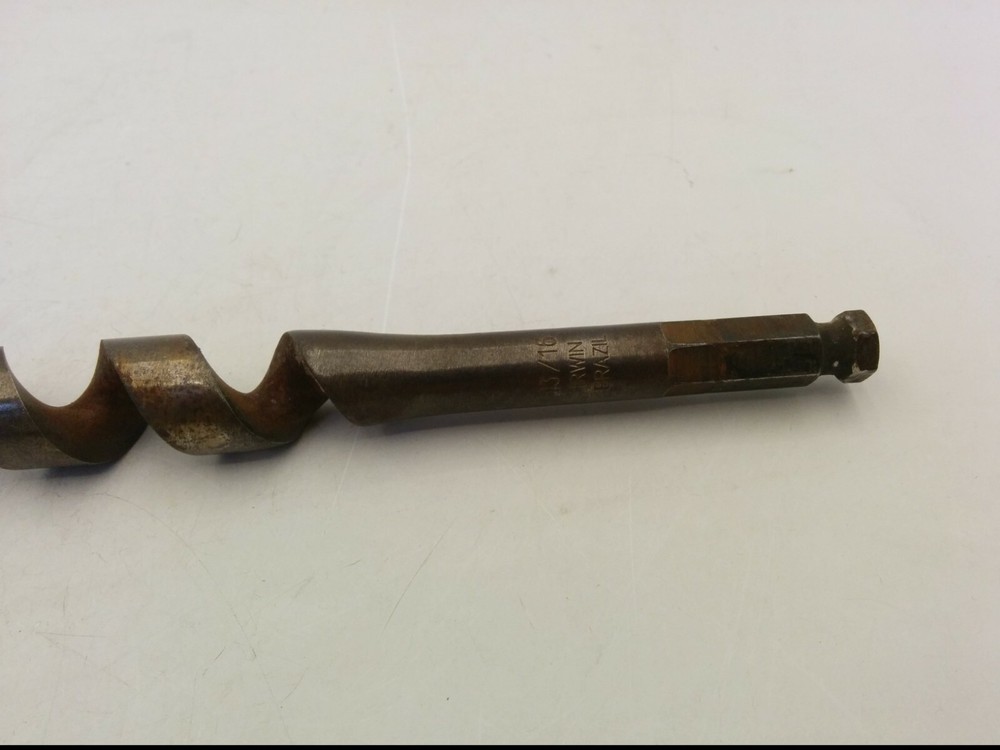 IRWIN BRAZIL 15/16 AUGER BIT, 18-1/2" TOTAL LENGTH
